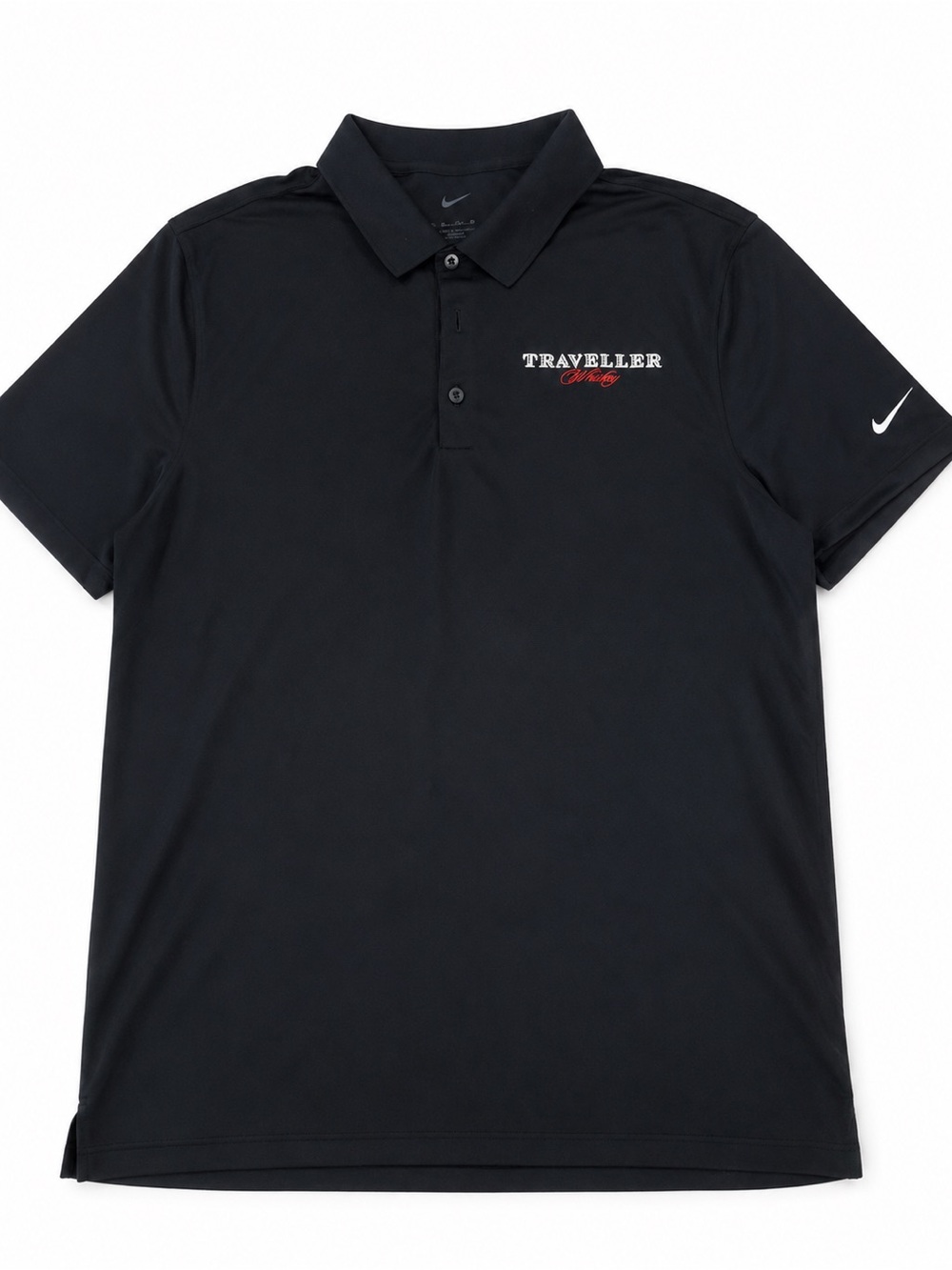 Nike Black Traveller Club Polo with White Swoosh